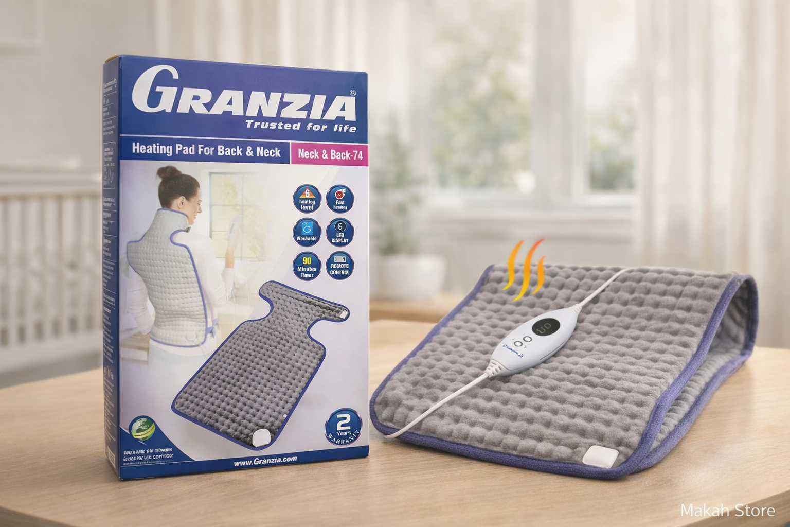 حزام حراري لتخفيف آلام الظهر والرقبة بسرعة granzia heating pad حزام حراري لتخفيف آلام الظهر والرقبة بسرعة granzia heating pad