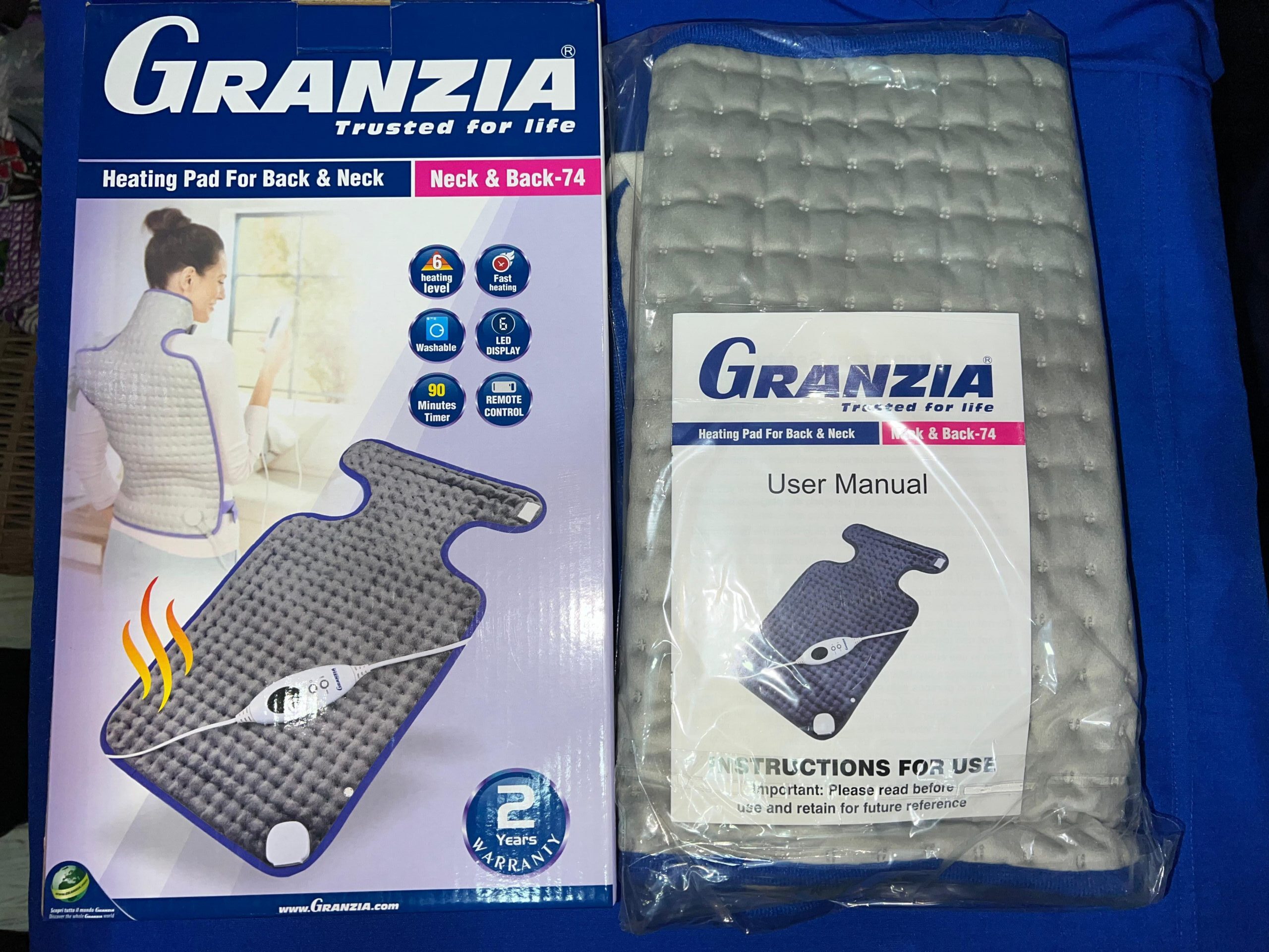 حزام حراري لتخفيف آلام الظهر والرقبة بسرعة granzia heating pad حزام حراري لتخفيف آلام الظهر والرقبة بسرعة granzia heating pad